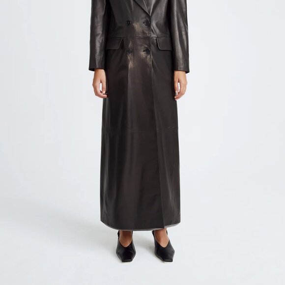 $1800 Nour Hammour Misha Leather Trench Coat Sz.34 - Picture 3 of 15